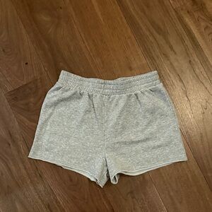 Kids Light Gray Elastic Waist Shorts